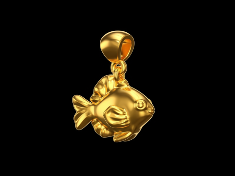 Fish pendant Free 3D print model Modelo de impresión 3D