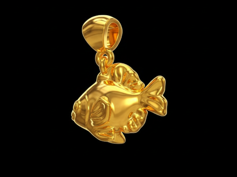 Fish pendant Free 3D print model Modelo de impresión 3D