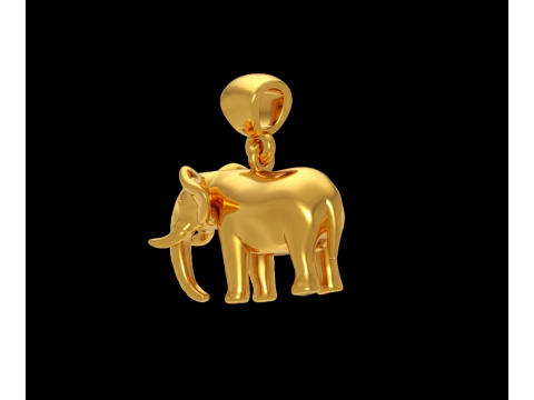 Elephant pendant free Free 3D print model 3Dプリントモデル