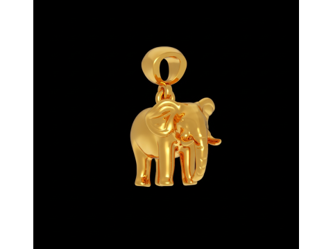 Elephant pendant free Free 3D print model 3Dプリントモデル
