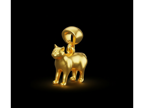 Cat pendant free Free 3D print model 3D Print Model