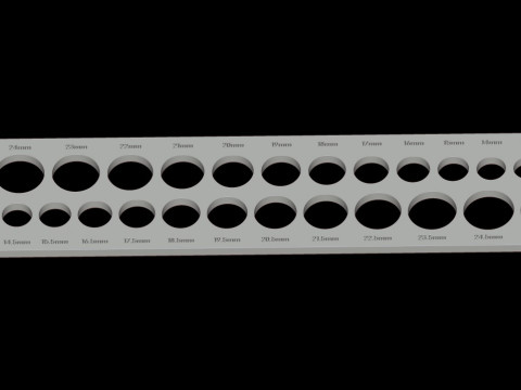 Practical ring size tester Free 3D print model Modello di stampa 3D