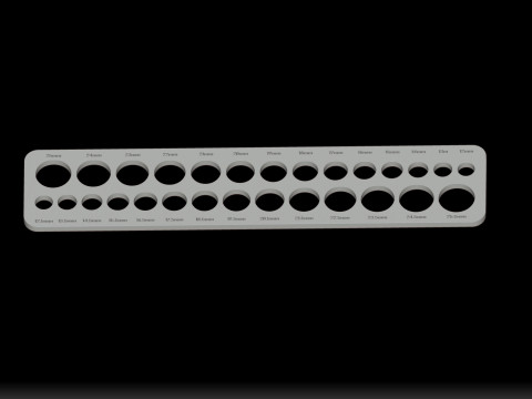 Practical ring size tester Free 3D print model Modello di stampa 3D