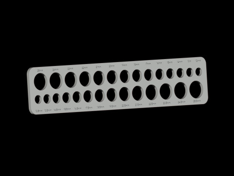 Practical ring size tester Free 3D print model Modello di stampa 3D