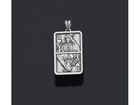 Heart queen playing card pendant light 3D print model 3D Print Model