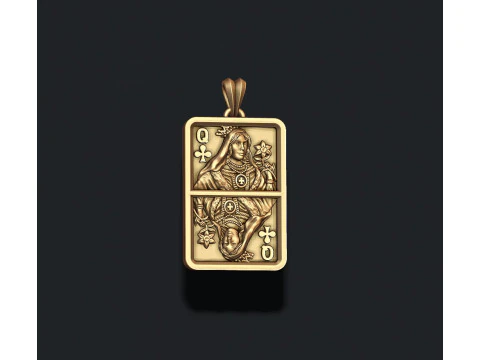 Spielkarten-Queen-Pendelleuchten-Set-Set-Kollektion 3D Druckmodell