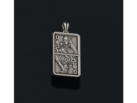 Playing cards Queen pendant light pack set Collection 3D Print Model