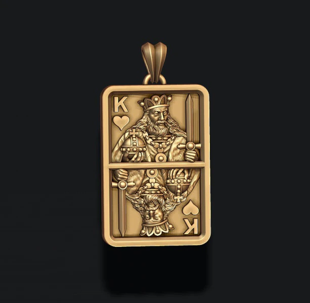 Heart king playing card pendant light 3D print model 3D Print Model .c4d .max .obj .3ds .fbx .stl .blend 