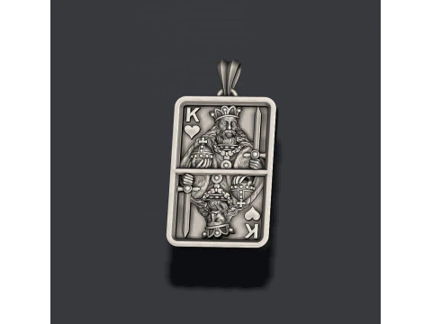 Heart king playing card pendant light 3D print model 3D Print Model