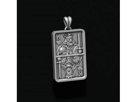 Heart king playing card pendant light 3D print model 3D Print Model