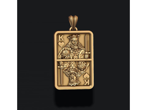 Collezione di set di luci a sospensione KING di carte da gioco Modello di stampa 3D