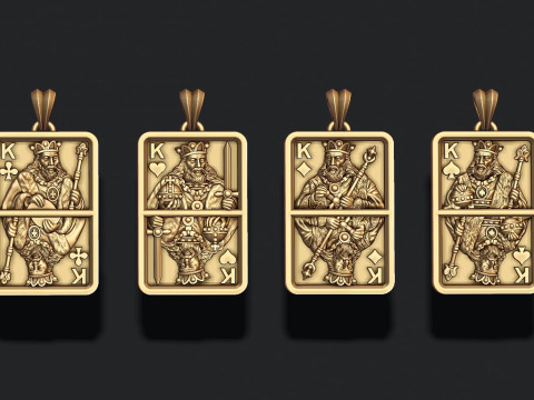 扑克牌 KING 吊坠灯包套装系列 3D 打印模型