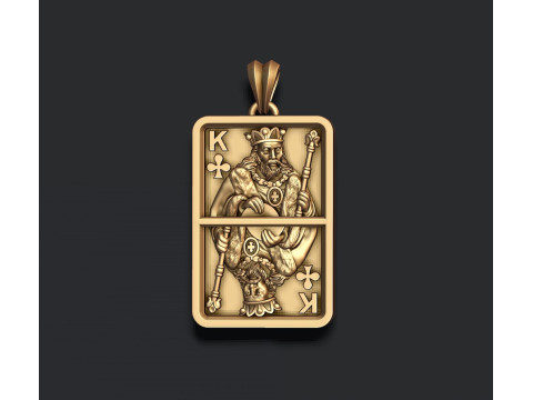 Collezione di set di luci a sospensione KING di carte da gioco Modello di stampa 3D