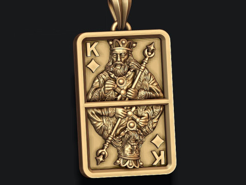 Collezione di set di luci a sospensione KING di carte da gioco Modello di stampa 3D