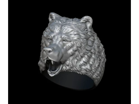 Bear pendant ring pack 3D Print Model