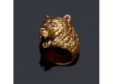 Bear pendant ring pack 3D Print Model