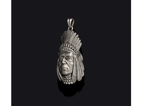 Native American Indian ring pendant pack 3D Print Model