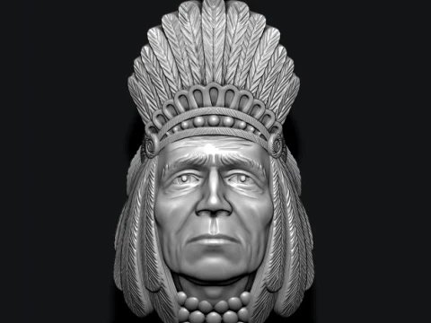 Native American Indian ring pendant pack 3D Print Model