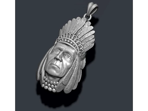 Native American Indian ring pendant pack 3D Print Model
