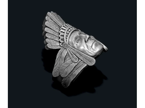 Native American Indian ring pendant pack 3D Print Model