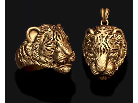Tijgerringhangerpakket 3D printmodel