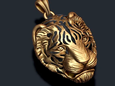 Tiger ring pendant pack 3D Print Model