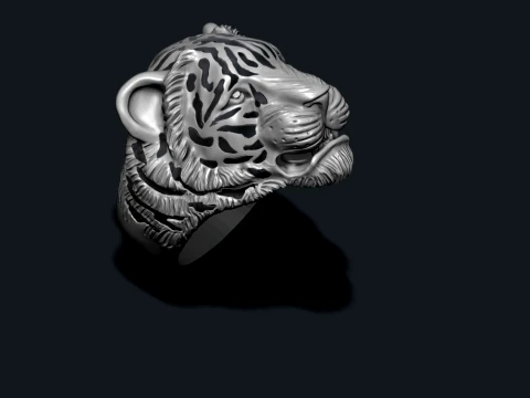 Tiger ring pendant pack 3D Print Model