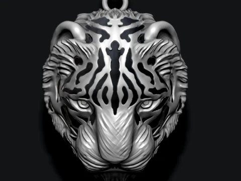 Tiger ring pendant pack 3D Print Model