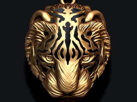 Tiger ring pendant pack 3D Print Model