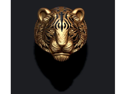 Tiger ring pendant pack 3D Print Model