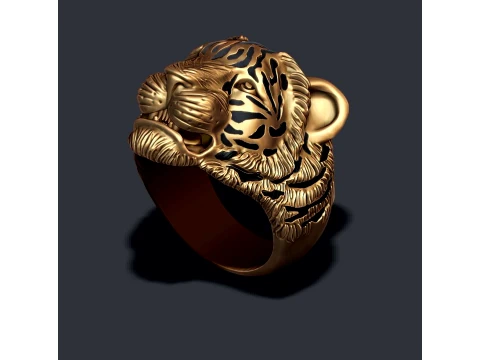Tiger ring pendant pack 3D Print Model
