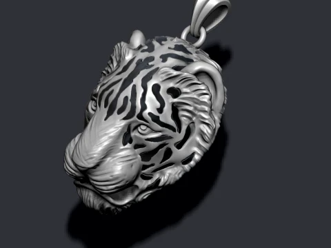 Tiger ring pendant pack 3D Print Model