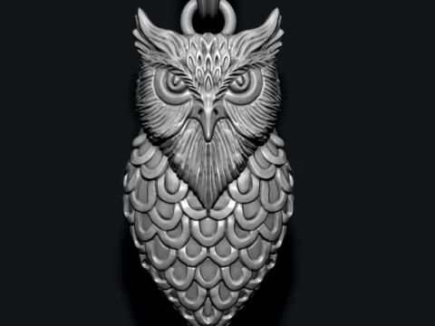 Owl ring pendant pack 3D Print Model