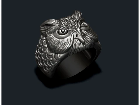 Owl ring pendant pack 3D Print Model