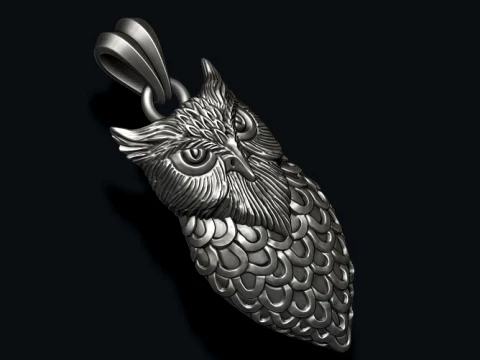 Owl ring pendant pack 3D Print Model