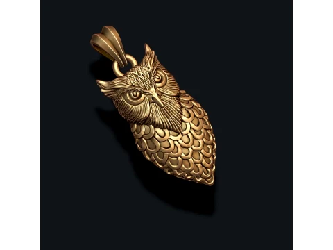 Owl ring pendant pack 3D Print Model