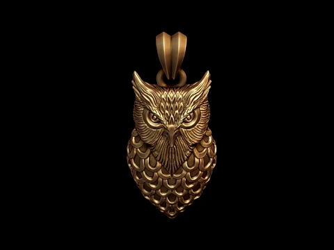 Owl ring pendant pack 3D Print Model