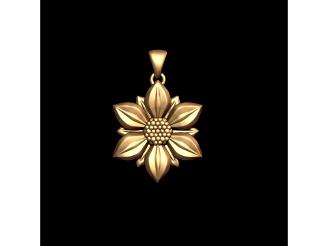 Floral Flower Pendant Jewelry Free 3D print model 3D Print Model