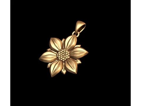Floral Flower Pendant Jewelry Free 3D print model 3D Print Model