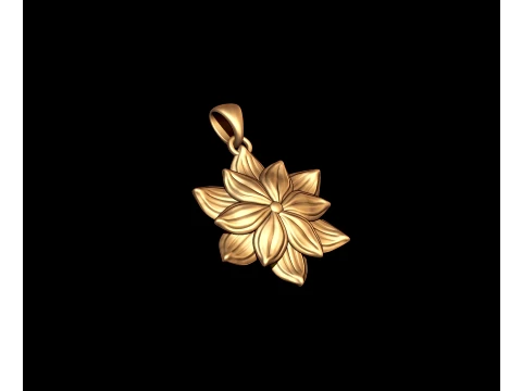 Floral Flower Pendant Jewelry Free 3D print model 3D Print Model