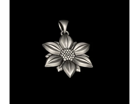 Floral Flower Pendant Jewelry Free 3D print model 3D Print Model