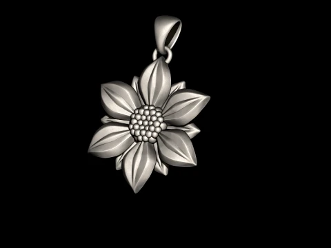 Floral Flower Pendant Jewelry Free 3D print model 3D Print Model