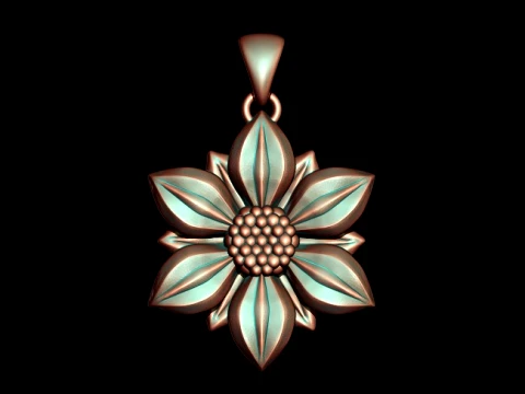 Floral Flower Pendant Jewelry Free 3D print model 3D Print Model