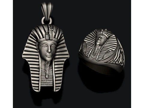 Pharaoh pendant ring pack 3D Print Model