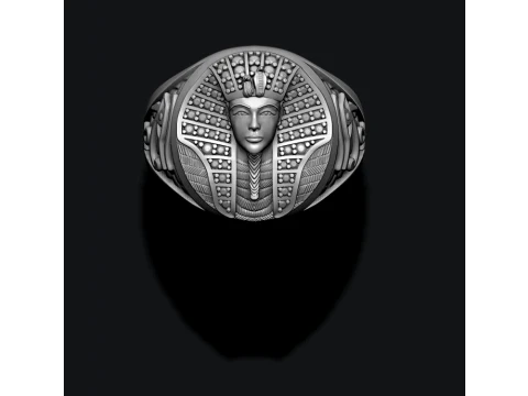 Pharaoh pendant ring with gems pack 3D Print Model