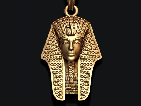 Pharaoh pendant ring with gems pack 3D Print Model