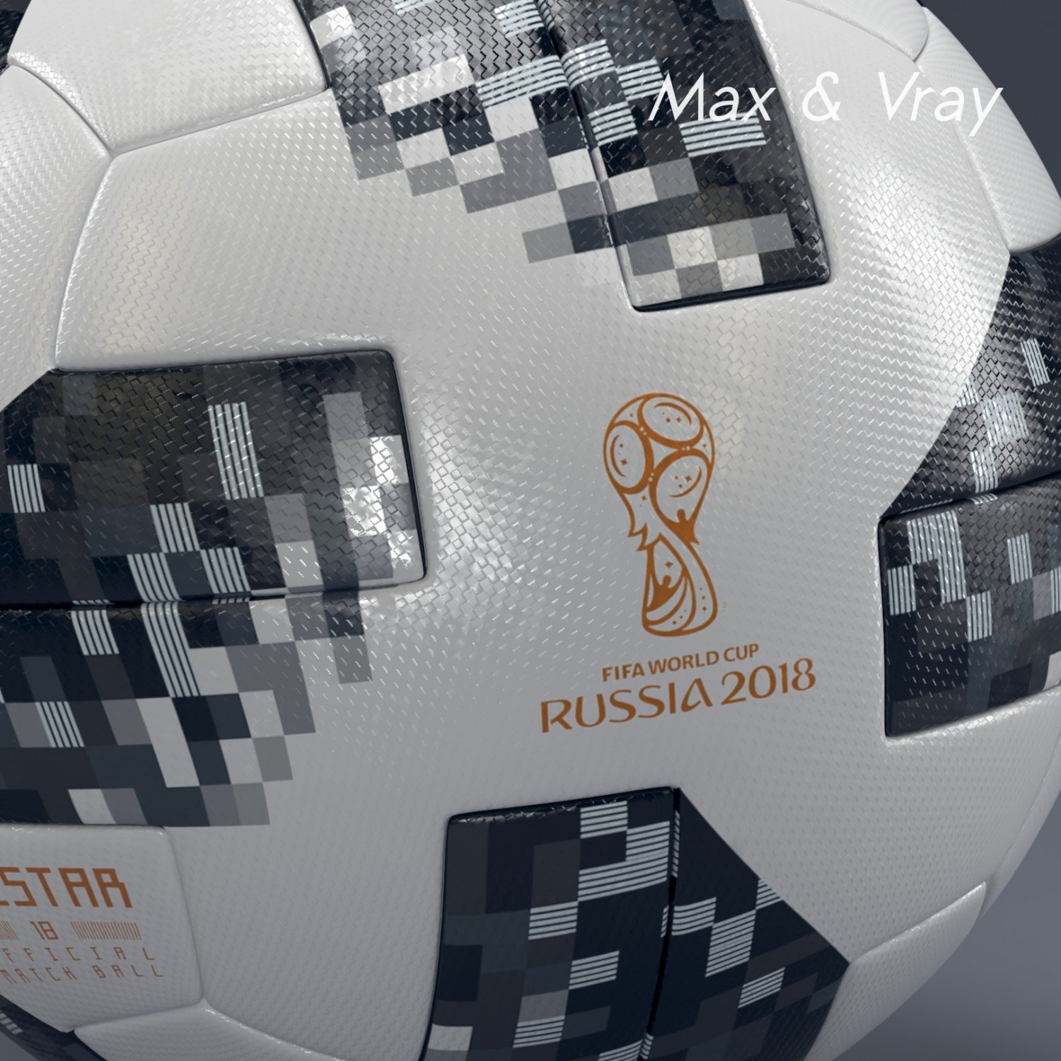 telstar 18 adidas russia world cup official ball 3d 3D