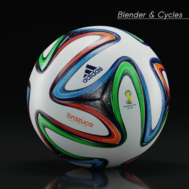 brazuca - adidas - 2014 world cup ball - 3d 3D Model .c4d .max .obj .3ds .fbx .stl .blend 