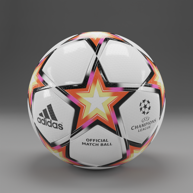 pyrostorm 2021-2022 - champions league official match ball 3D