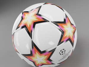 pyrostorm 2021-2022 - champions league official match ball 3Dモデル
